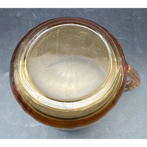 VTG Cambridge AMBER Glass Creamer & Open Sugar Set - Picture 10 of 12